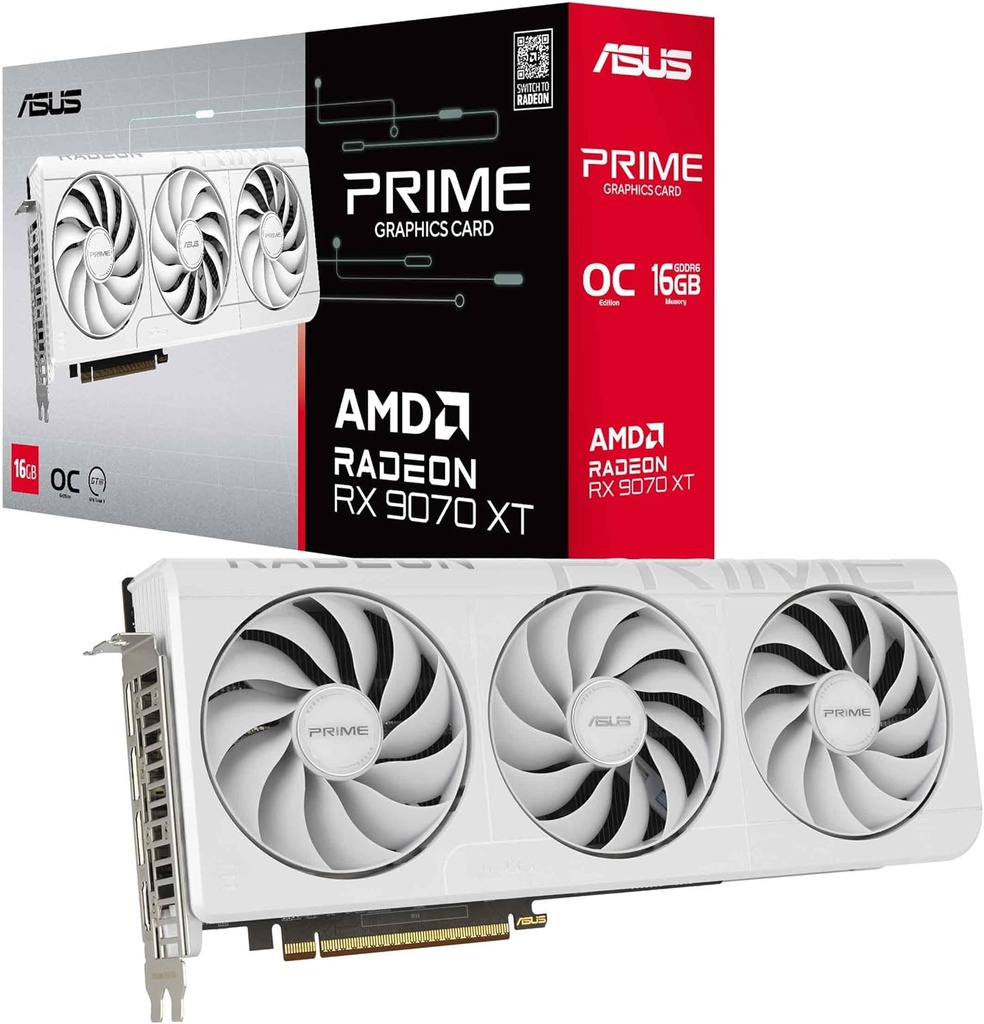 Tarjeta De Video Asus Radeon Rx9070xt /pcie X16 5.0 /16gb Gddr6 /hdmi /3xdp /estandar /gama Alta
