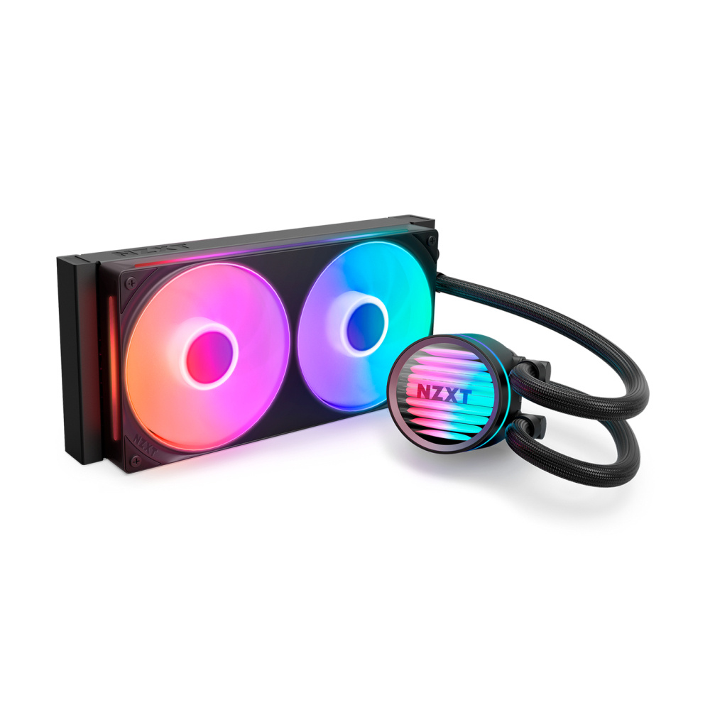 Disipador De Enfriamiento Liquido Nzxt Kraken Core 240mm Aio Rgb Cap Rgb Core Fan Black