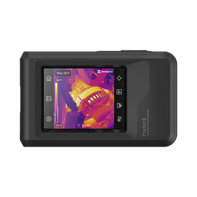 Pocket-e - Cámara Termográfica Portátil Lente Térmico 1.35 Mm (96 X 96) Pixeles / Lente Optico (640 × 480) / Wifi / Ip54 / Memoria Interna 4 Gb / Hasta 4 Horas De Funcionamiento Continuo