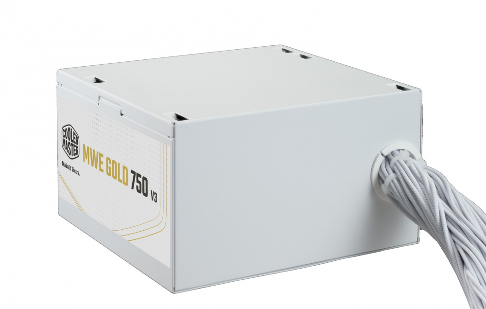 Fuente De Poder Cooler Master 750w / Blanco / Mwe V3 Atx 3.1 / 80plus Gold Certificada / No Modular