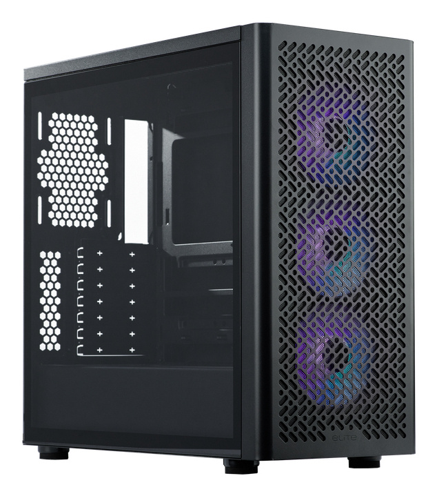 Gabinete Cooler Master Elite 502, Argb Fan 4 / Negro/ Media Torre/itx / Micro Atx / Atx / Ventana
