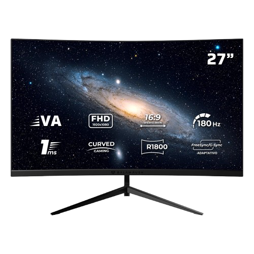 Monitor Gamer Balam Rush Andromeda Mag27y / Curvo / 27 Pulg / Va / Full Hd / 180 Hz / 1 Ms / R1800 /