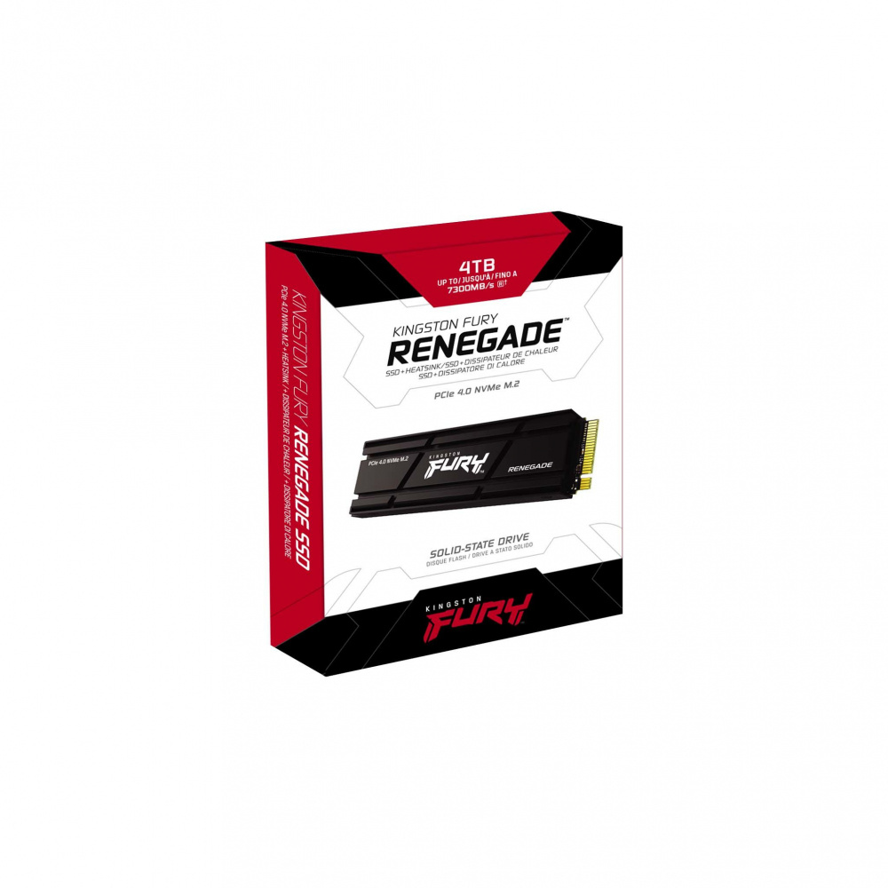 KINGSTON SSD 4000GB FURY RENEGADE C/DISIPADOR M.2 NVMe PCI EXPRESS 4.0 SFYRDK/4000G
