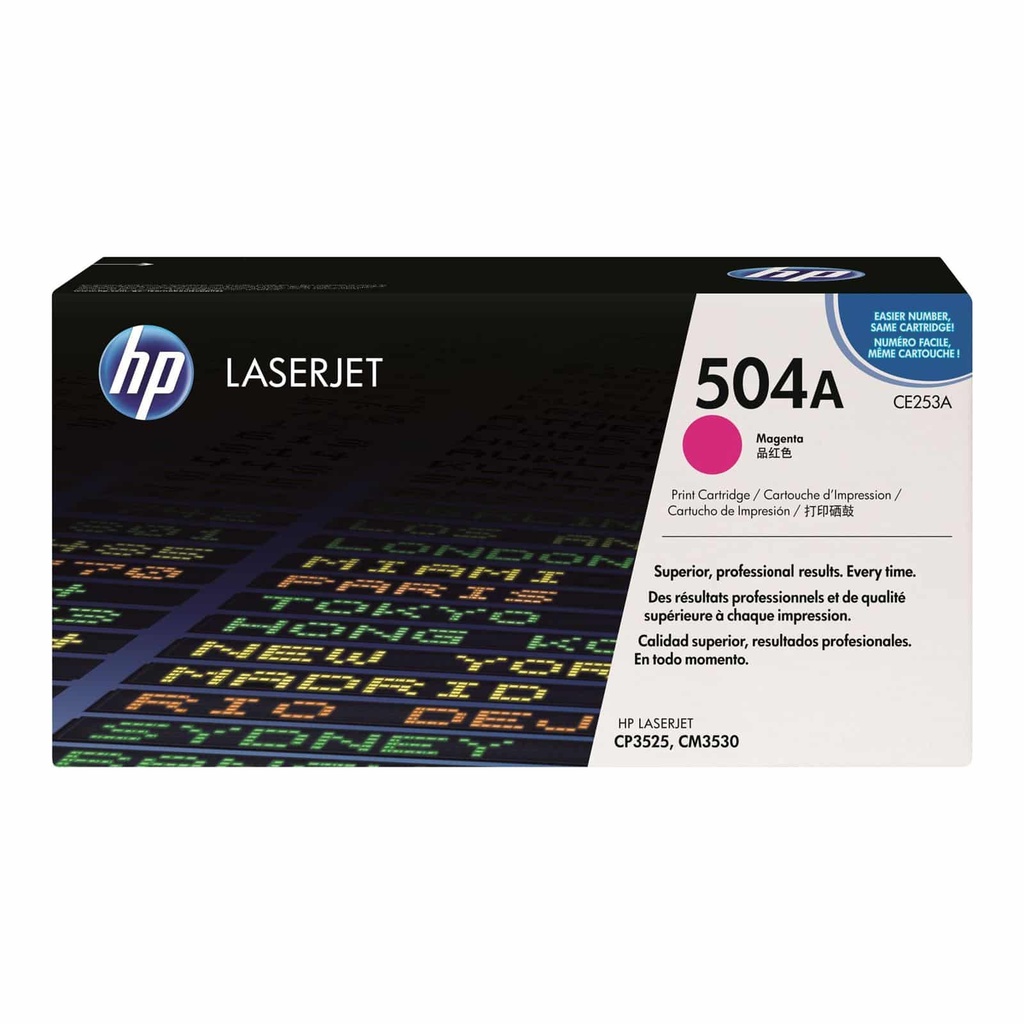Toner                                                                                                                                                                                         Hp 504a Magenta Laserjet Cp3525/cm3530 (ce253a)