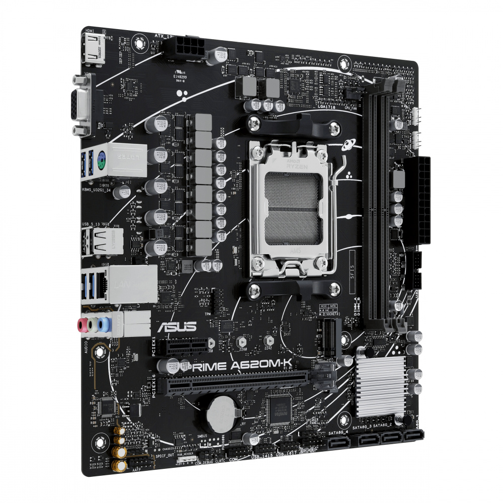 MB ASUS PRIME A620M K MICROATX  2 DIMM SLOTS MAX 96GB AM5 SERIE 7000 2DDR5 VGA HDMI PRIME A620M K