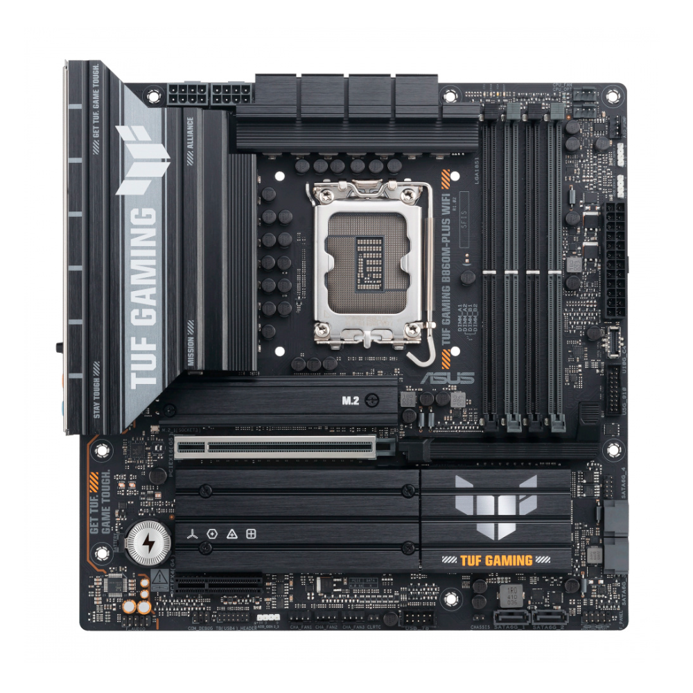 MB ASUS TUF GAMING B860M PLUS WIFI MICRO ATX LGA1851  4DDR5 192GB WIFI7 TUF GAMING B860M PLUS WIFI