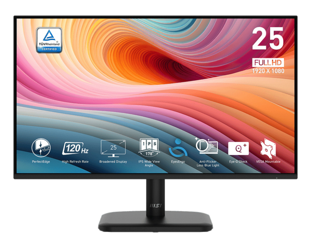 MONITOR MSI PRO MP251L E2 24.5P IPS 1920X1080 120HZ 1XHDMI 1XVGA ENERGY STAR PRO MP251L E2