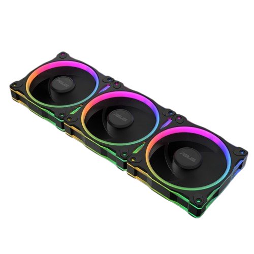 VENTILADORES ASUS PRIME MR120 ARGB FAN TRIPLE BLACK 1600RPM 120x120 PRIME MR120 FAN ARGB BLACK 3IN1