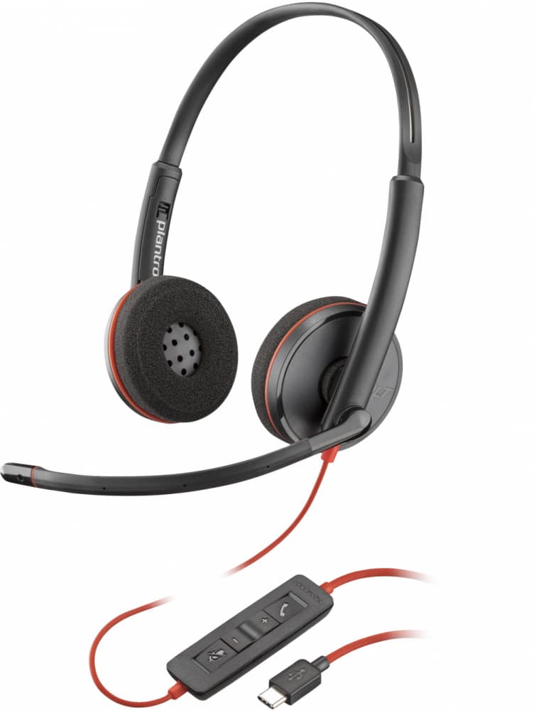Poly Diadema Blackwire 3220 Usb-c Headset + Usb-c/a Adapter (8x228a6)