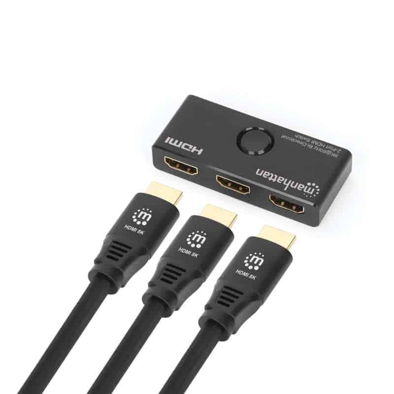 Switch Hdmi Manhattan 8k@60hz 2in:1out Bidireccional (207997)