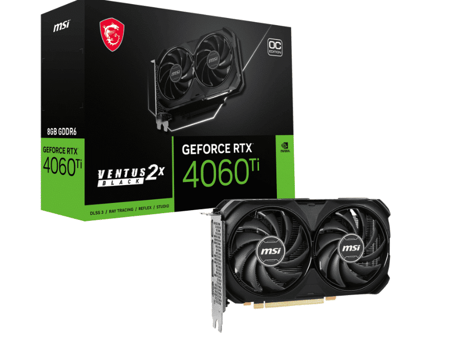 Tarjeta De Video Msi Nvidiageforce Rtx 4060 Ti Ventus 2x Black 8g Oc