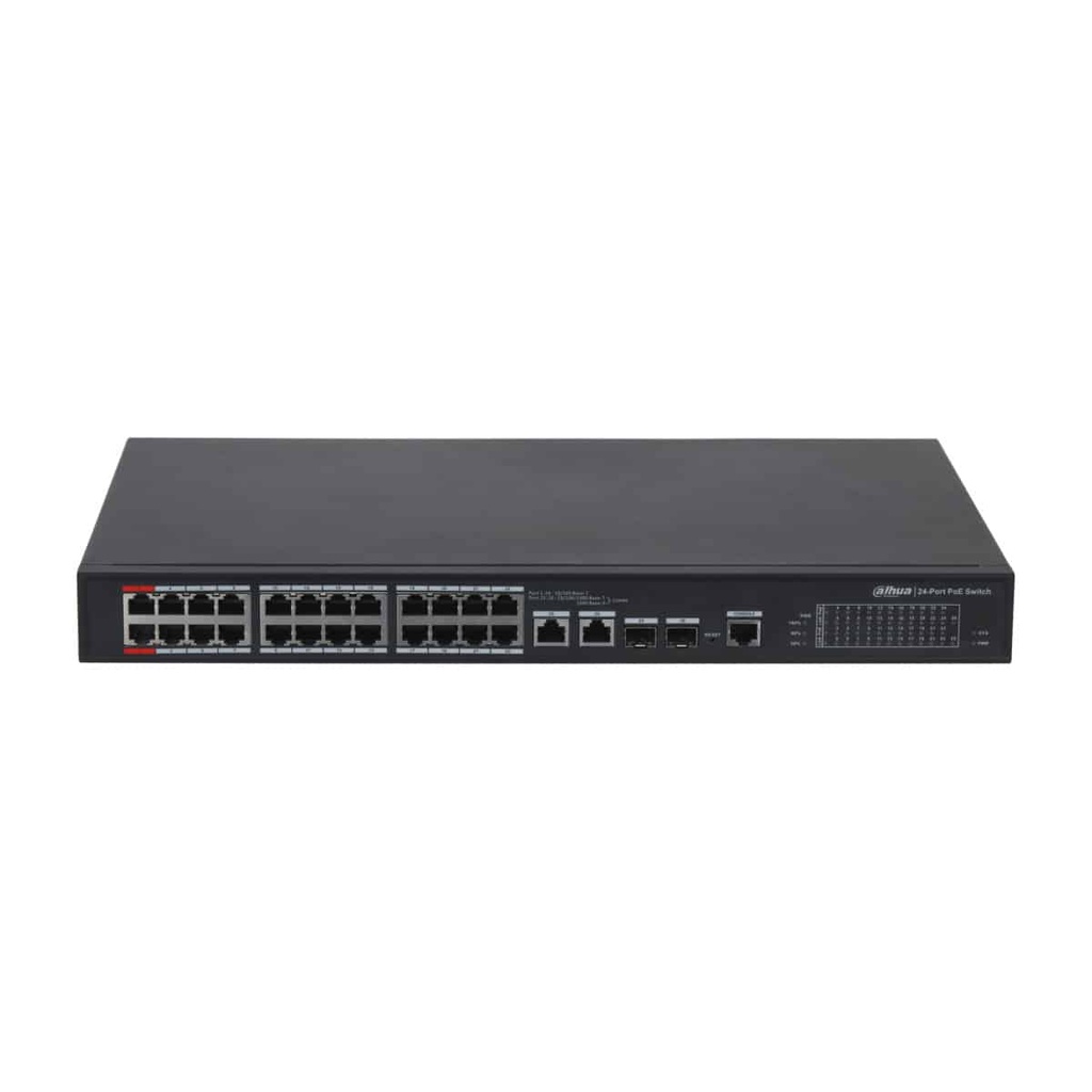 Switch Poe Administrado 24ptos 100 + 2 Ptos Gigabit(dh-pfs4226-24et-240)