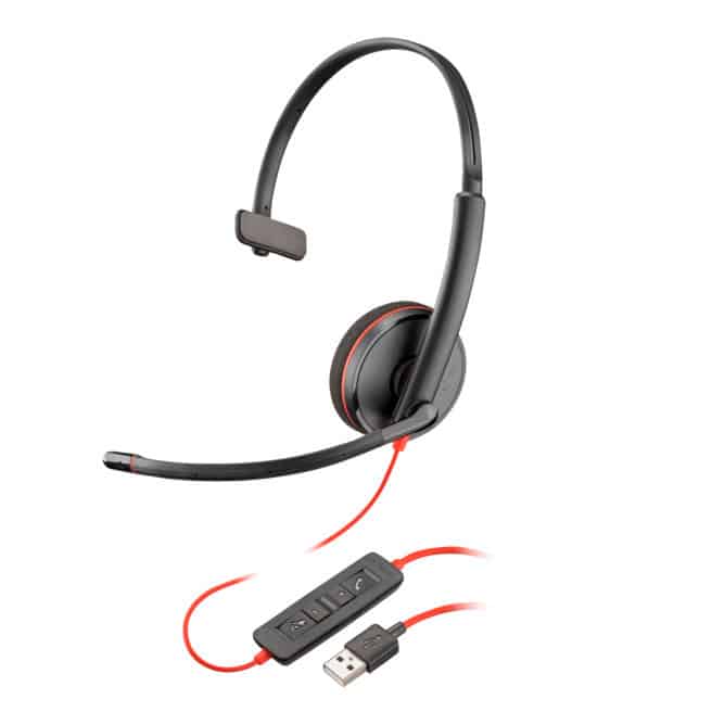 Poly Diadema Black Wire C3210 Usb-a Monaural Negra (80s01a6)