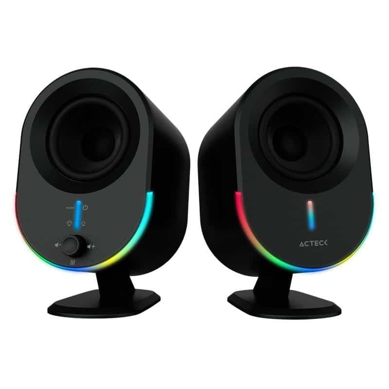 Bocinas Acteck Exact Bs630 2.0 Bt 5.0/ Rca/ 20w/ 110 V/negro (ac-935869)