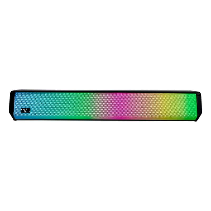 Bocina Vorago Bluetooth 5wx2 3.5 Mm Usb IluminaciÓn Rgb Negro (bsp-320)