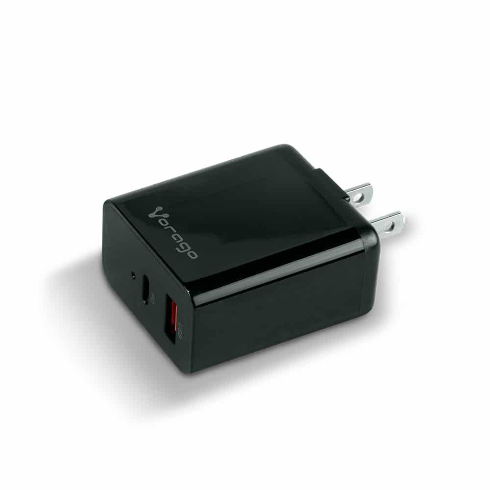 Cargador Para Pared Au-350-bk Quick Charge 3.0a Pd20w Usb A Y C Negro