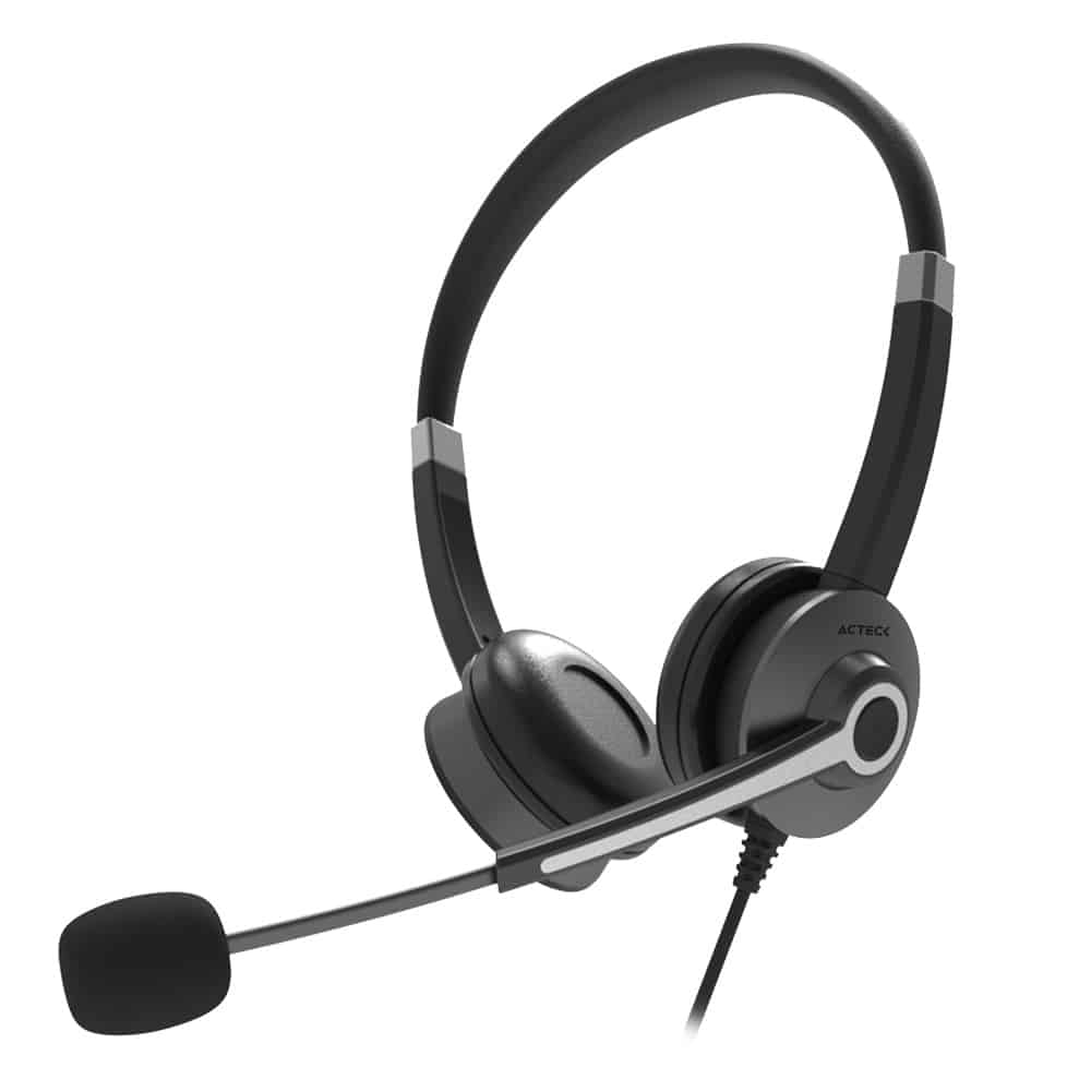 Audifonos Acteck Centric Pro Hn640 Usb A+mic+cont Vol Negro (ac-935319)