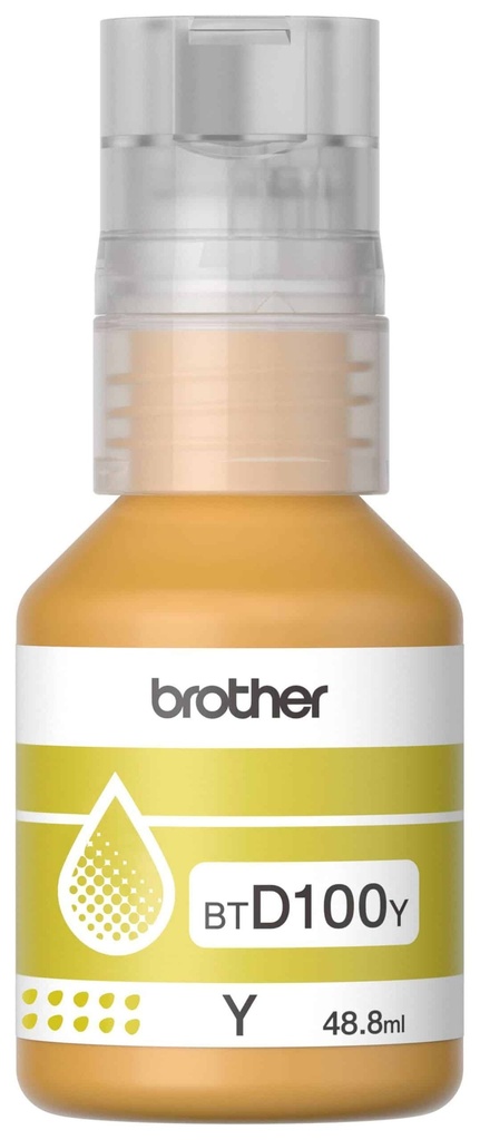 Botella Tin Brother Amarillo Ultra Alto Rendi Inkbenefit 5000 Btd100y