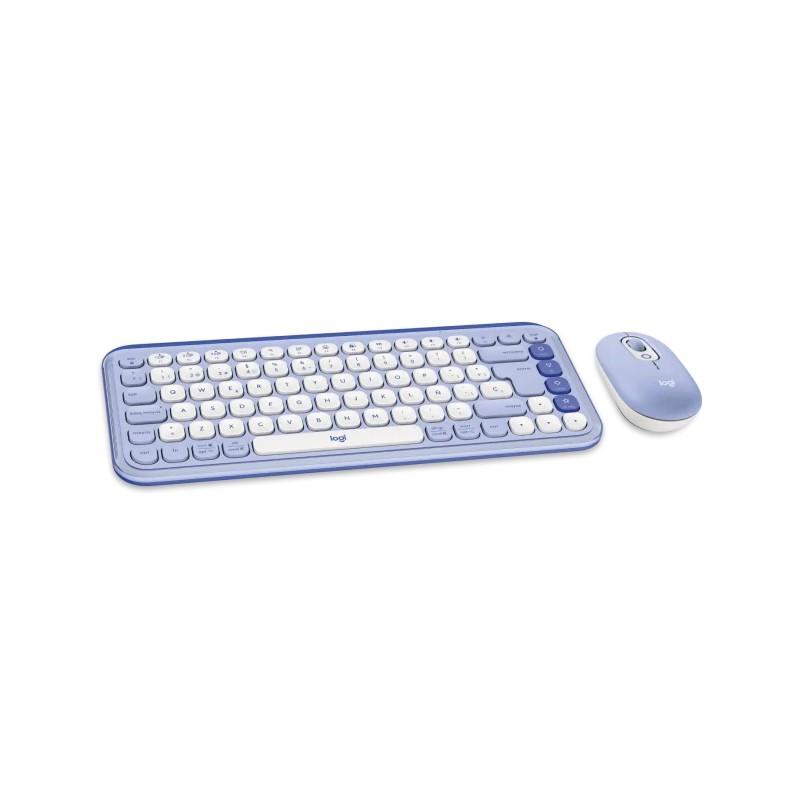 Kit Logitech Pop Icon Teclado/mouse Bt Lilac/off White (920-013054)