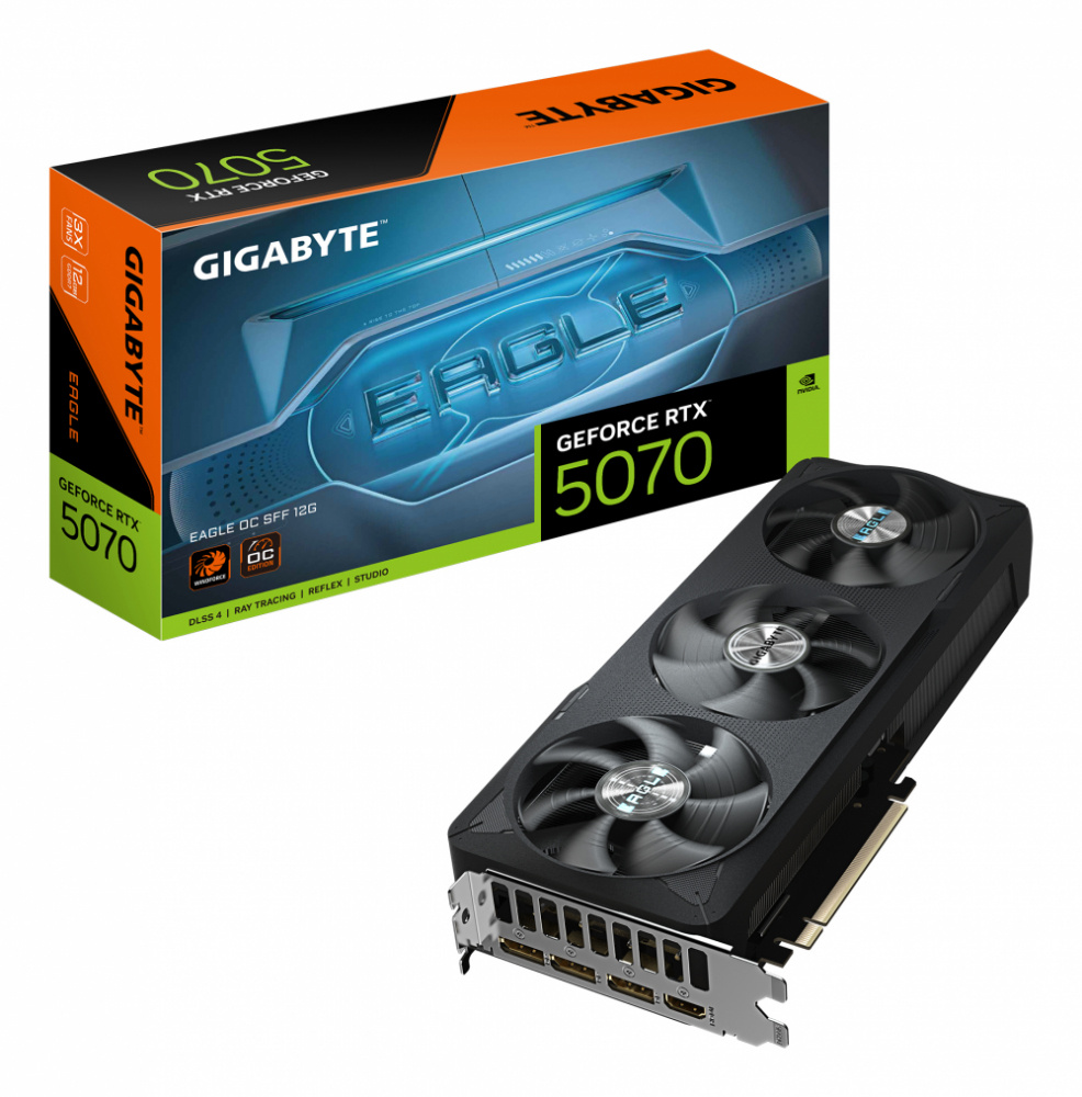 Tarjeta De Video Gigabyte Gv-n5070eagle Oc-12gd / Rtx 5070 / Gddr7 12 Gb / Pcie 5.0 / Dp 2.1 / Hdmi
