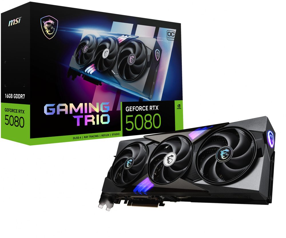 Tarjeta De Video Msi Geforce Rtx 5080 16g Gaming Trio Oc 16gb Ddr7