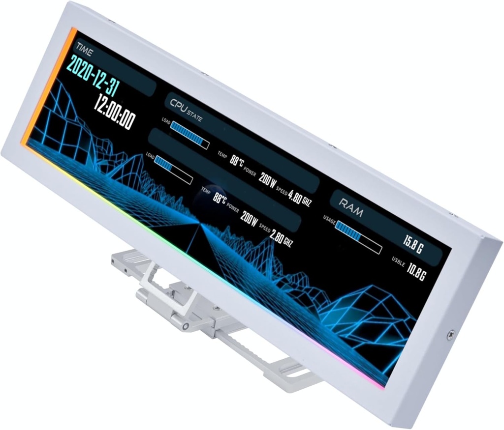 Pantalla Universal Lian Li White Lcd 8.8¨ 60hz