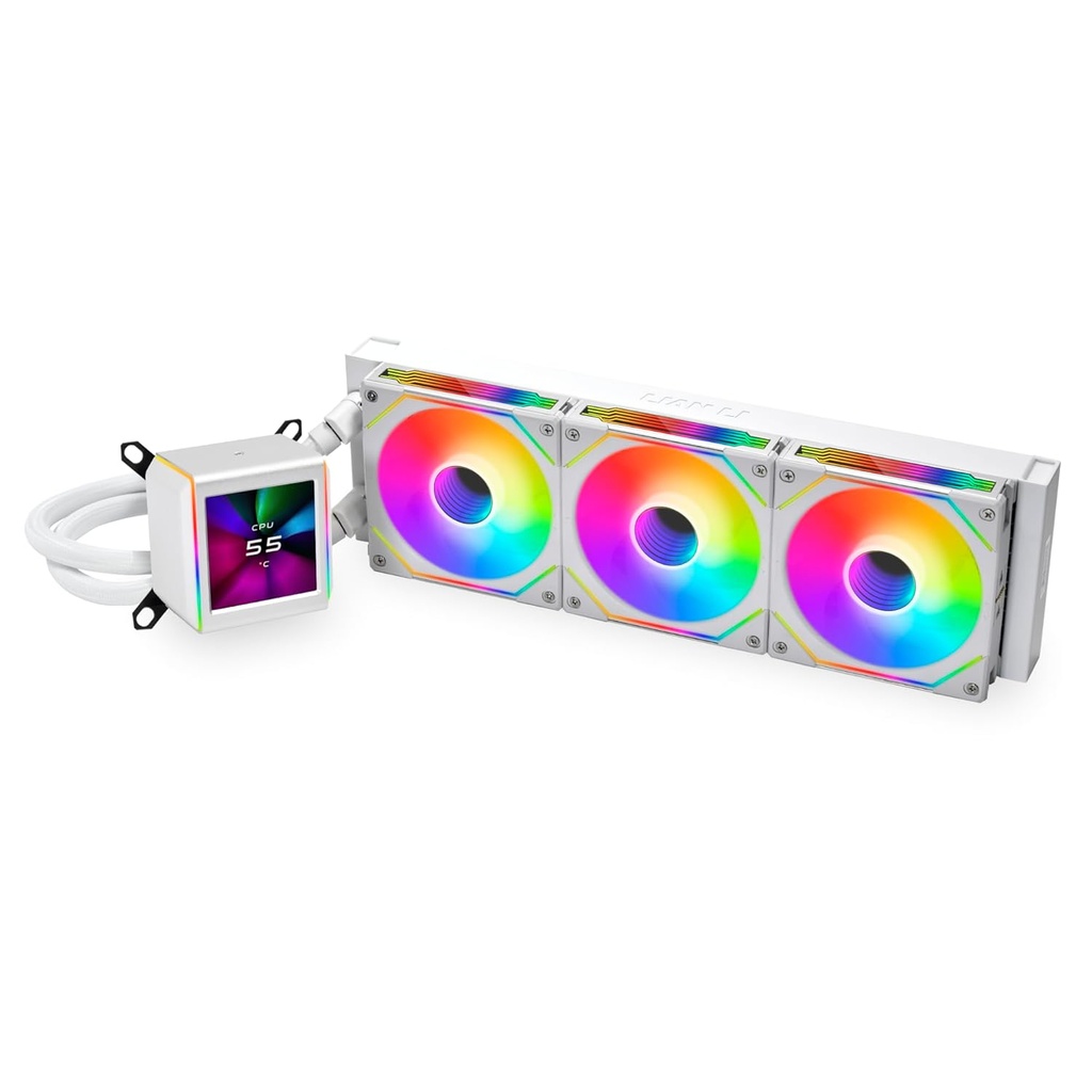 Enfriamiento Liquido Lian Li Ga Ii Lcd Sl-inf White 360, 3600rpm Argb Asetek 8th Gen