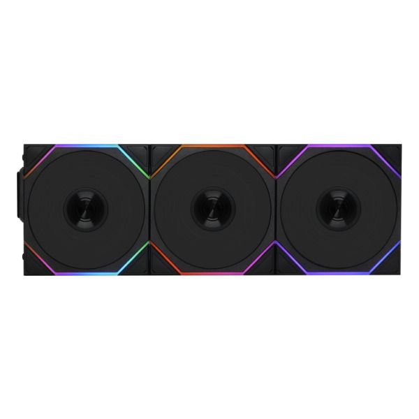 Kit 3 Ventiladores Lian Li Black Aspas Invertidas Wireless C/ Controlador 120mm