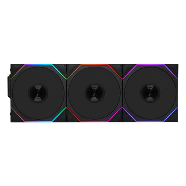 Kit 3 Ventiladores Lian Li Unifan Tl Black Aspas Invertidas Wireless Lcd 120mm