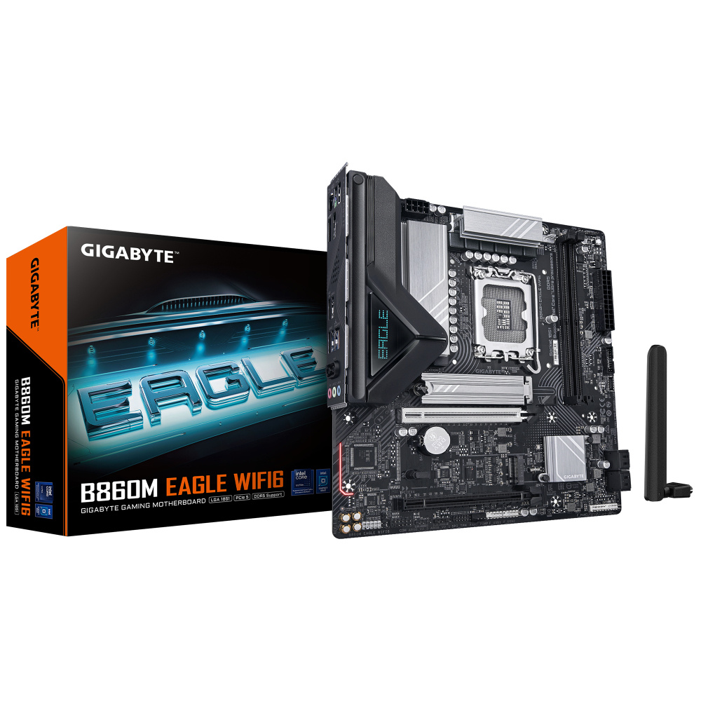 Tarjeta Madre Gigabyte B860m Eagle Wifi6 / Socket Intel Lga 1851 / Ddr5 / Hdmi / Dp / Micro Atx /