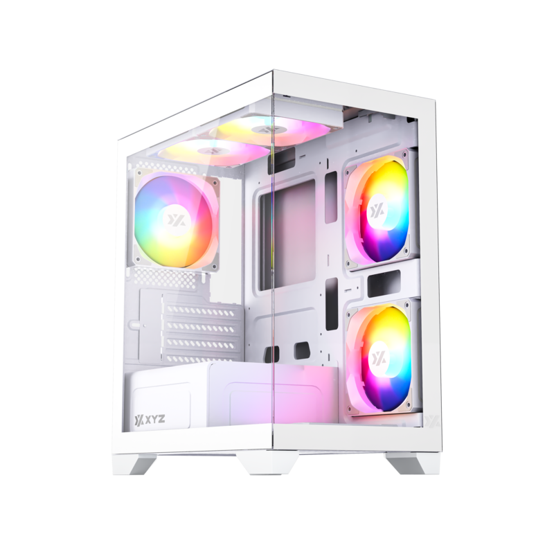 Gabinete Xyz Titanium View Lite 6 Vent 120mm Crist Temp Atx White