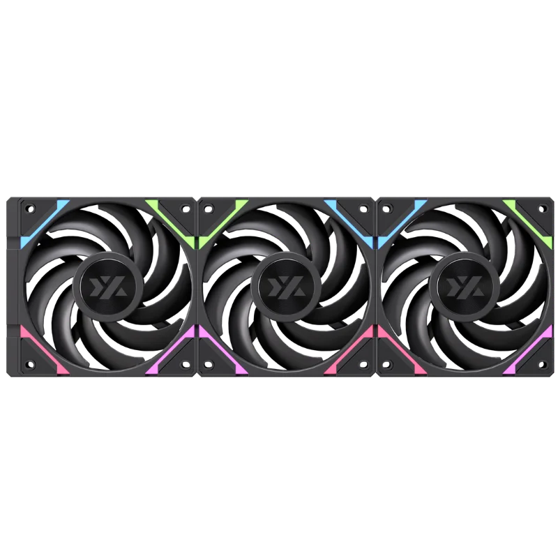 Kit 3 Ventiladores Xyz Vortex Pro 120*120*25mm Argb Black