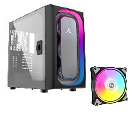 Gabinete Alseye Ai Pro-b Mini Itx/micro Atx/e-atx Usb 3.0 120mm Black Con 1 Ventilador Argb 120mm