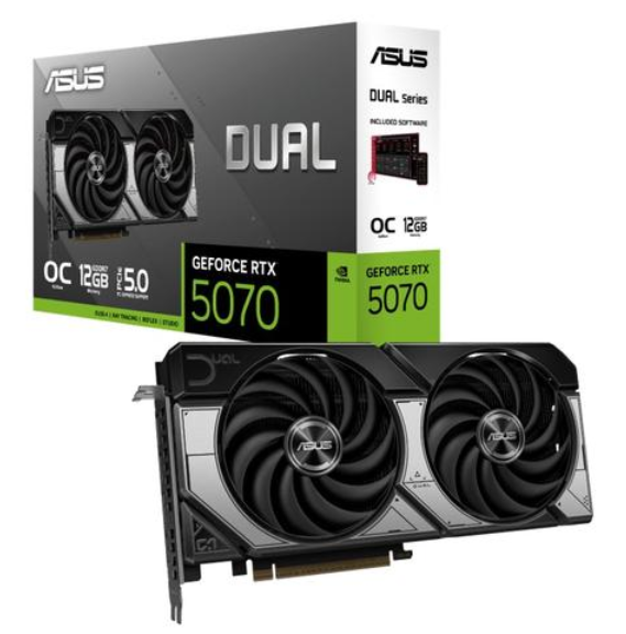 Tarjeta De Video Asus 12gb Geforce Rtx 5070 Dual 2xfan Ddr7 Dlss 4 1xhdmi 3xdp Dual-rtx5070-o12g