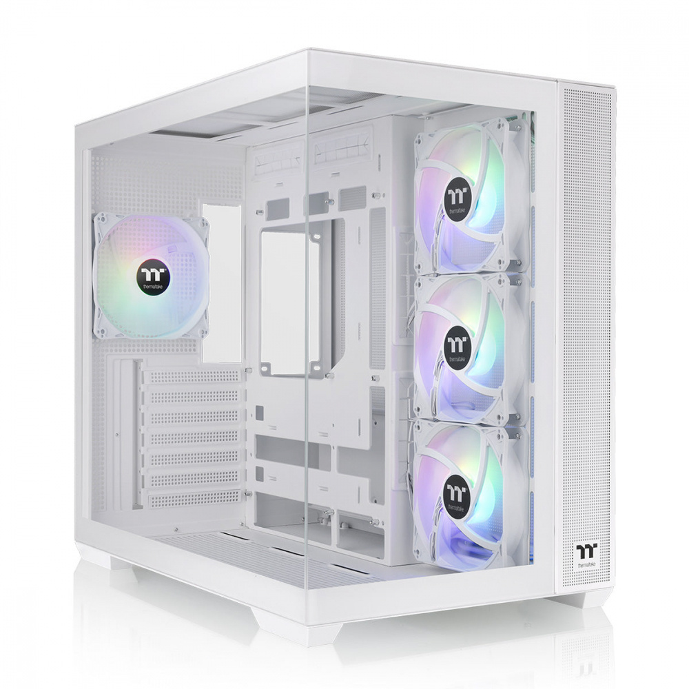 Gabinete Thermaltake View 380 Tg Argb Mid Tower Snow Blanco 4xventiladores 120mm Atx Ca-1z2-00m1wn-00 Hidden-connector Motherboards From Asus Msi Gigabyte