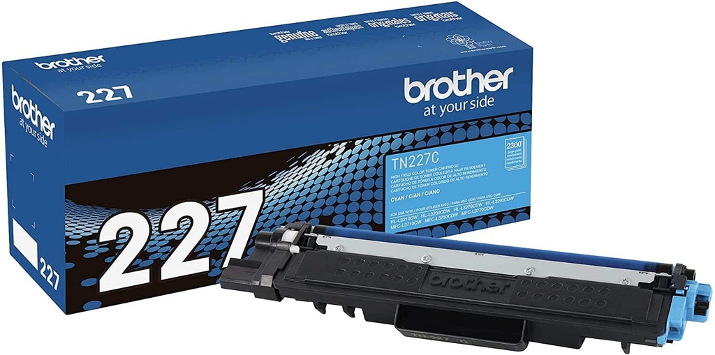 Toner  Brother Tn227c Cian 2,300 Pag/alto Rendimiento/mfcl3710cw