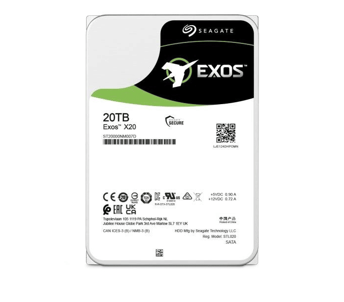 Disco                                                                                                                    Duro Interno Seagate 3.5 20tb St20000nm007d 7200rpm Exos X20 Sat