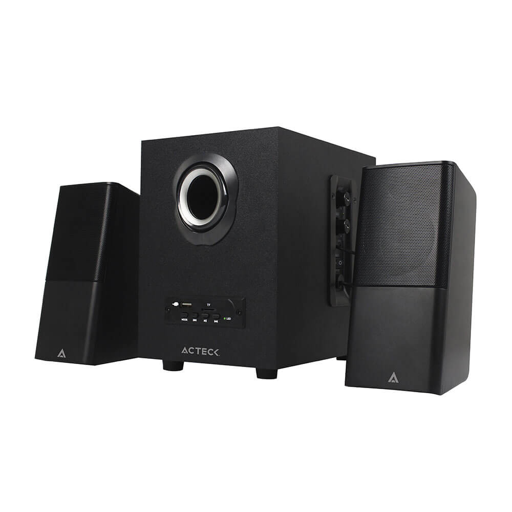 Bocina                                                                                                                                                                                          Acteck 2.1 Bluetooth Negro Control De Volumen Ac-922067
