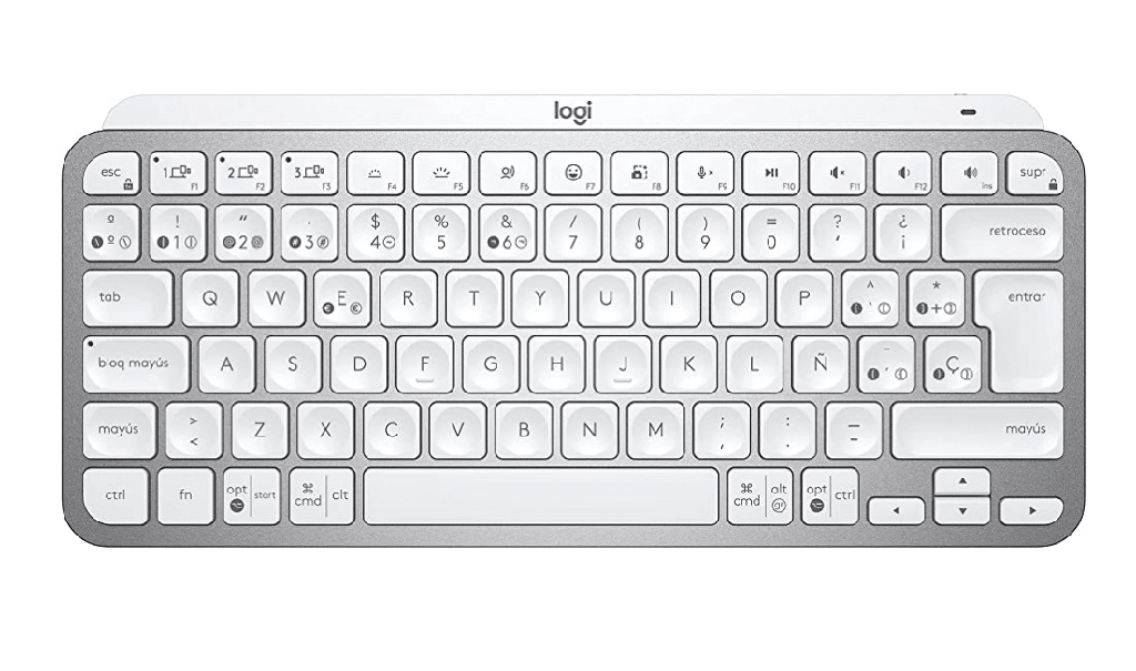 Teclado                                                                                                                                                                                                                                                                                                  Logitech Mx Keys Mini Inalam Iluminac Pale Gray (920-010477)