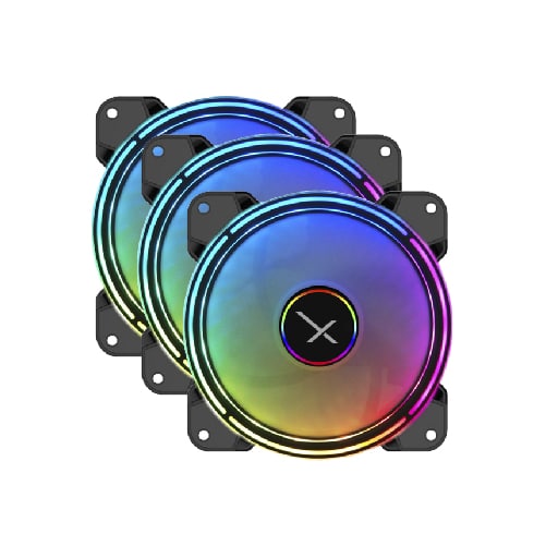 Kit  De Ventiladores Xzeal Argb 120x25mm 1200rpm 33cfm 26db Xzve100b