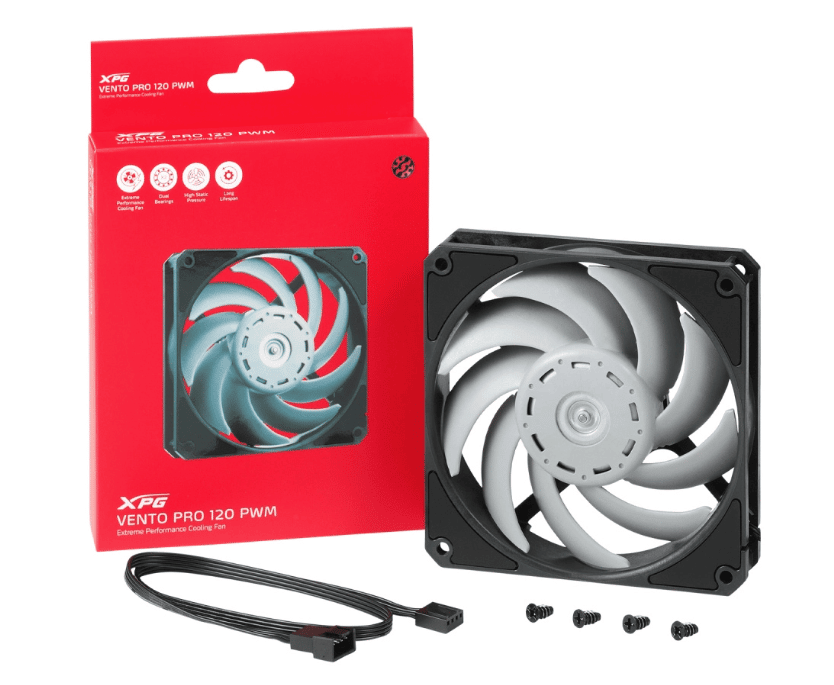 VENTILADOR 120 PWM VENTO PRO XPG (VENTOPRO120PWM-BKCWW)