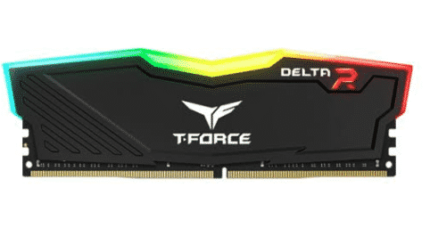 MEMORIA RAM DIMM TEAMGROUP T-FORCE DELTA 8GB 1x8GB DDR4 RGB 3200MHZ NEGRA TF3D48G3200HC16C01