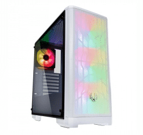 GABINETE BITFENIX NOVA MESH BLANCO CRISTAL TEMPLADO RGB EDITION AURA SYNC BFC-NVM-300-WWGKW-4A