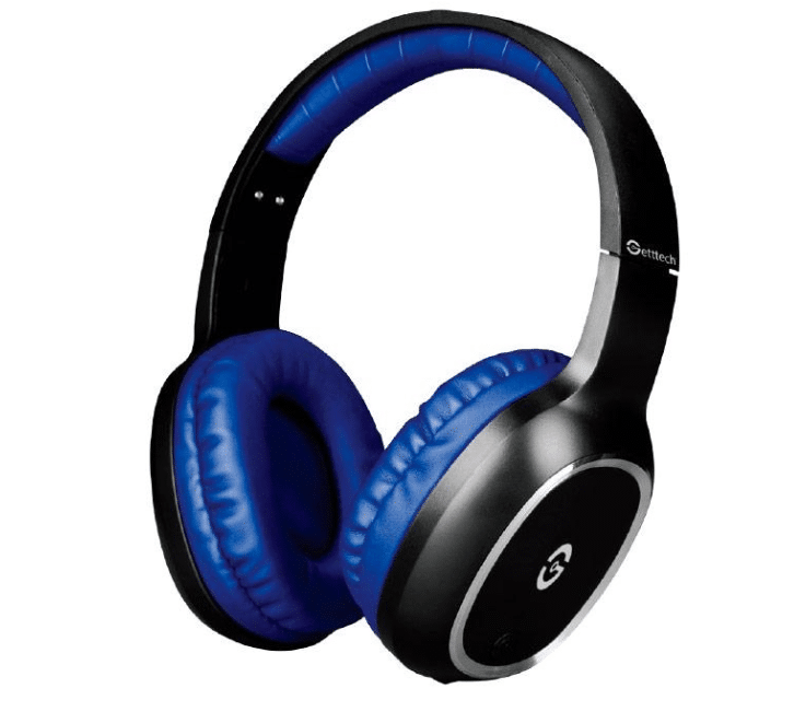 Getttech Audífonos Con Micrófono Gh-4640a, Bluetooth, Inalámbrico, Negro/azul
