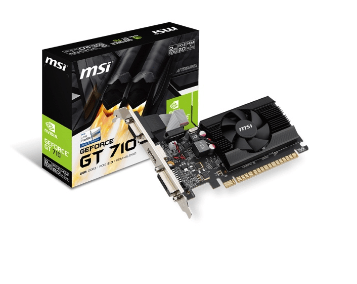 Tarjeta De Video Msi Geforce Gt 710 2gd3 Lp Ddr3 Hdmi-dvi-d Pcie 2.0