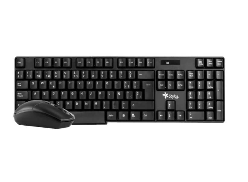 Kit Mouse Y Teclado Stylos InalÁmbrico 105 Teclas, 3 Botones(stpktm3b)