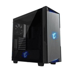 GABINETE PARA GAMING AORUS C300 GLASS CON VENTANA Y RGB MID TOWER