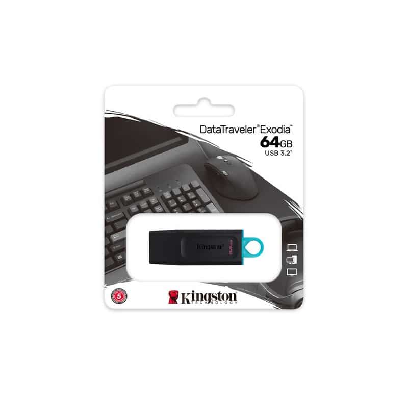 Memoria       Flash Kingston 64 Gb USB 3.2 Gen 1 (dtx/64gb) Pue