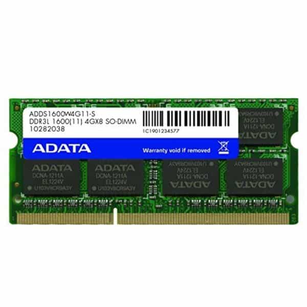 Memoria                                                                                                                                Ddr3l Adata 4gb 1600 Mhz Sodimm 1.35v (adds1600w4g11-s)