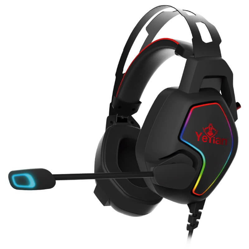 Diadema  Gamer Yeyian Ydv-33403 Vicious Usb/3.5mm/rgb/omni/micro/negro